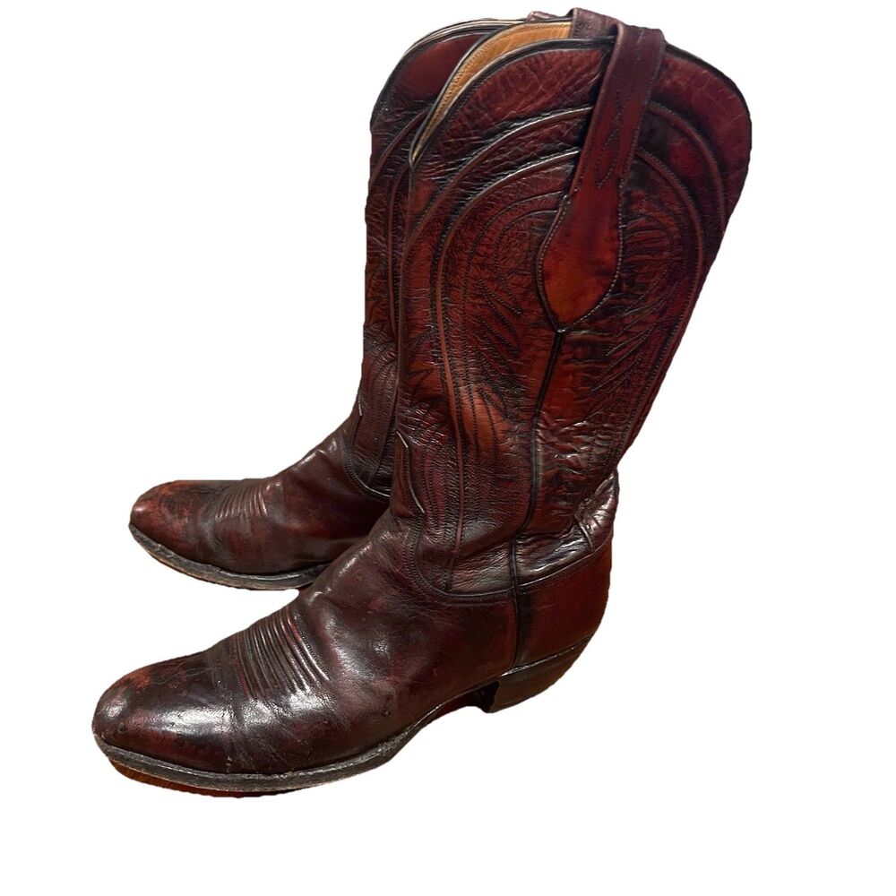 MENS LUCCHESE 2000 1483 WESTERN BOOTS SIZE 8.5D - Picture 12 of 14